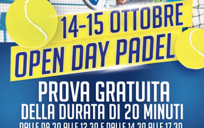 Open Day Padel – 14 e 15 Ottobre 2023